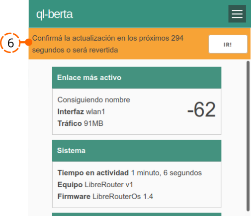 Step 6 — go to confirm
