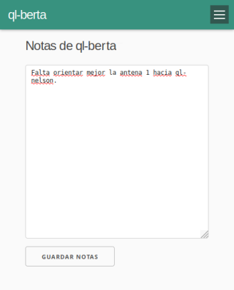 Notes screen